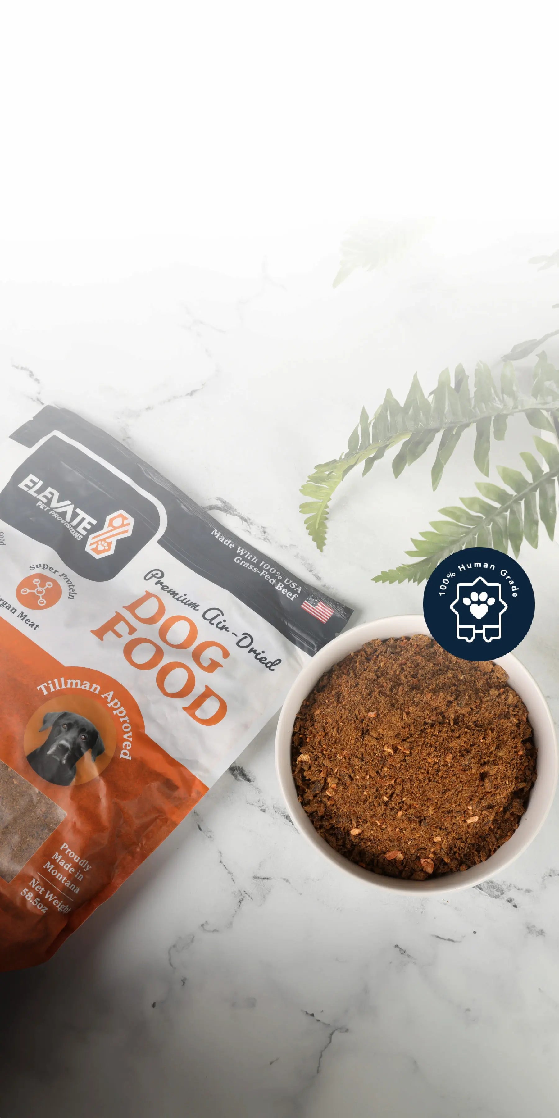 elevate air dried dog food bag