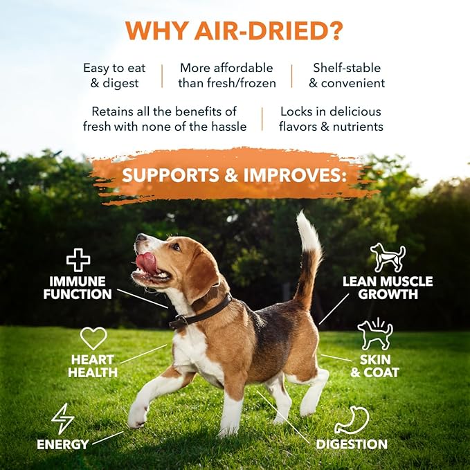 Why Air Dried? Easy to digest, more affordable, shelf stable & convenient, retains nutrition, locks in flavor